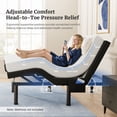 thumbnail image 2 of Adjustable Bed Frame Base Twin XL Size with Massage, Ergonomic Head&Foot Incline - Zero Gravity Electric Bed with 4 USB Ports, Nightlight, Wireless Remote, 3 Min Fast Assembly, 3 Height Options, 2 of 11