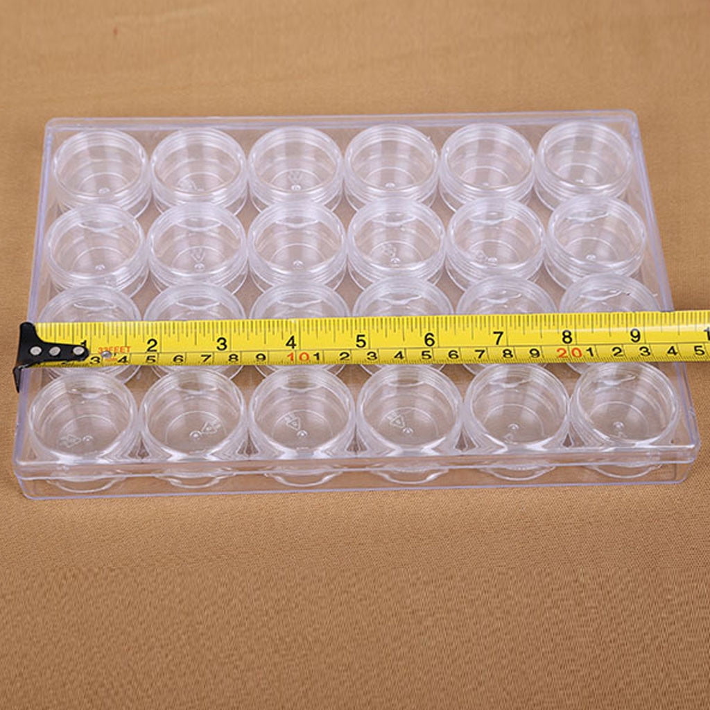 Clearance! Eeatig Storage 1Pcs Plastic Art Jewelry Box 24 Grids Rectangle Tool Storage Bead Container Housekeeping & Organizers Household Essentials White