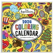 Tiny Expressions - 2024 Coloring Wall Calendar for Kids