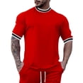 thumbnail image 1 of Verano Cuello Redondo Camiseta Hombres Moda Casual Color Puro Manga Corta Top Shrt para Gimnasio Fitness, 1 of 5