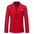 thumbnail image 5 of Horkkom Mens Suits 3 Piece Double Breasted Blazer Classic Fit Suit Vest Dress Pants Suits for Party Wedding and Business, 5 of 6