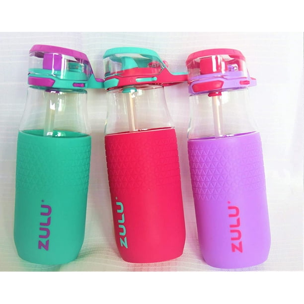 ZULU Kids Tag Tritan 18oz/532mL Water Bottles w/ Protective Silicone Boot  3-Pack