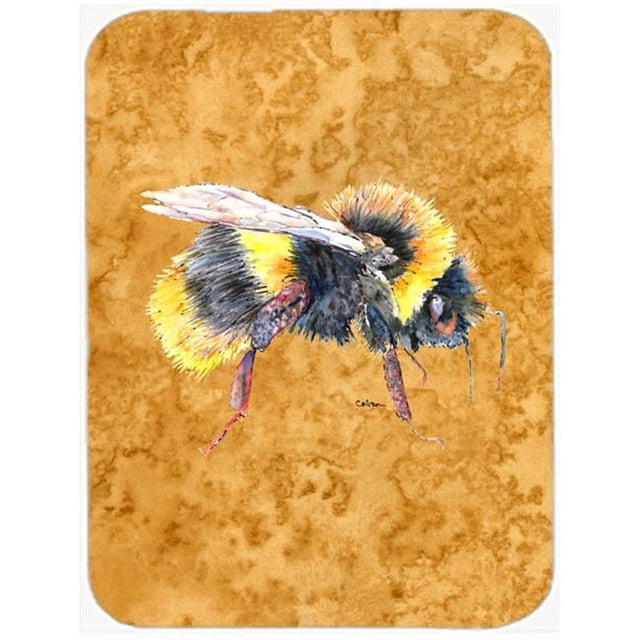 Carolines Treasures 8850LCB Bee On Gold Glass Cutting Board - Large