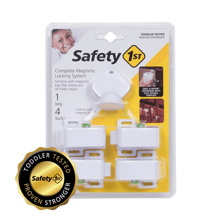 Safety 1st Complete Magnetic Locking System (4 locks, 1 key), White