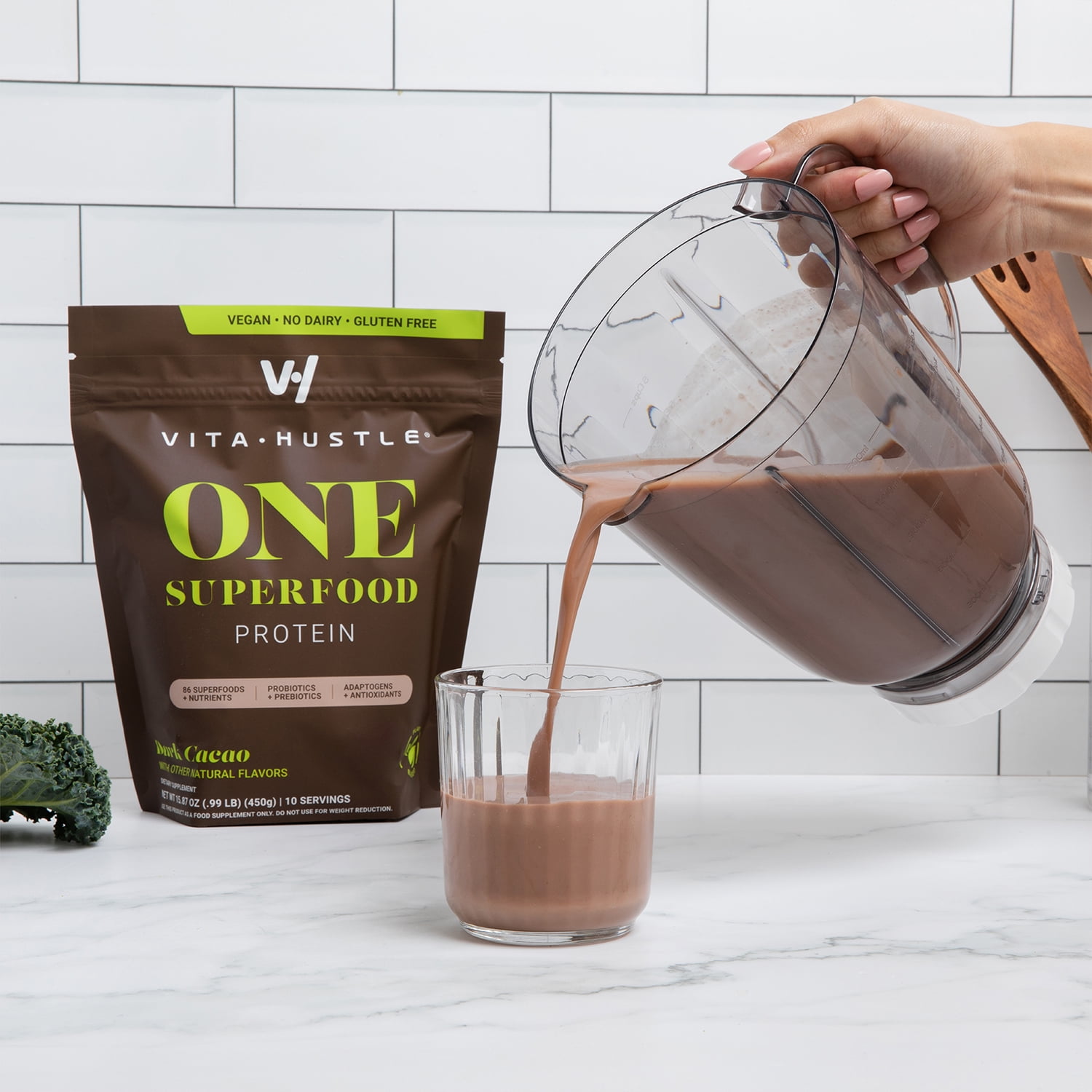 Superfood Protein + Greens, All-in-One Nutrition Shake with 20g Plant Protein, Chocolate, 10 Servings
