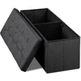 thumbnail image 6 of SuperDeal Storage Ottoman Bench Folding Bench Chest Foot Rest Stool with Large Storage Space Home Decor Black, 6 of 9