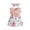 Pink, variant on Toddler Girls Sleeveless Floral Prints Dress Dance Party Dresses Clothes Headbands Cat Kids Dress