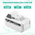 thumbnail image 3 of 6.0Ah 24V Lithium-ion Battery for Snow Joe & Sun Joe 24 Volt iON+ Cordless Tool, 3 of 7