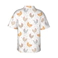 thumbnail image 3 of Fotbe Funny Chicken Hawaiian Shirt for Men Unisex Summer Beach Casual Short Sleeve Cotton Linen Button Down Shirts-X-Large, 3 of 9