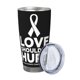 thumbnail image 2 of Vaso de acero inoxidable de 20 oz para café, taza térmica portátil con tapas para el mes de concientización sobre la violencia doméstica, 2 of 7