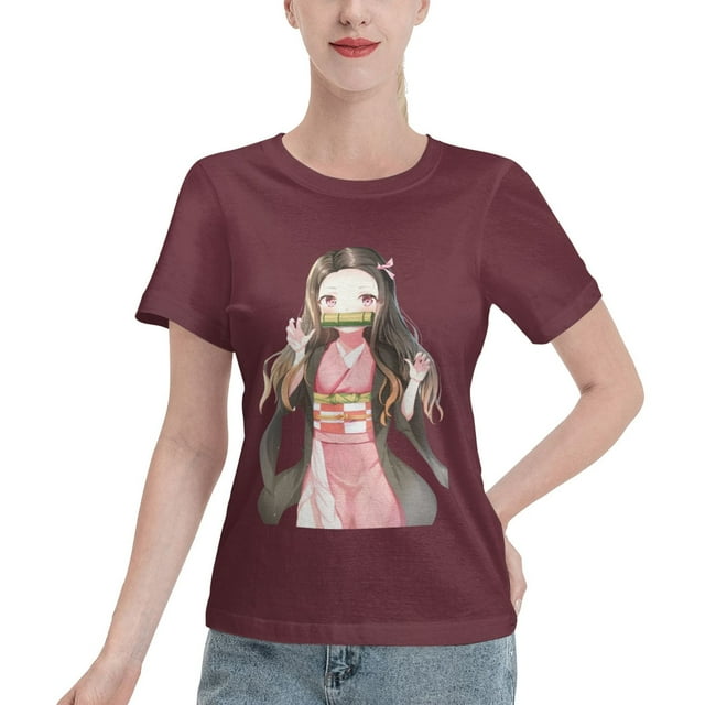 Women's Basic Short Sleeve T-Shirt Demon Slayer Blade Nidouzi
