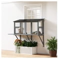 thumbnail image 2 of Catio Outdoor Enclosure, Wooden Cat Run Window Perch with Platform, Safely Enjoy Outdoor Views, Gray, 2 of 7