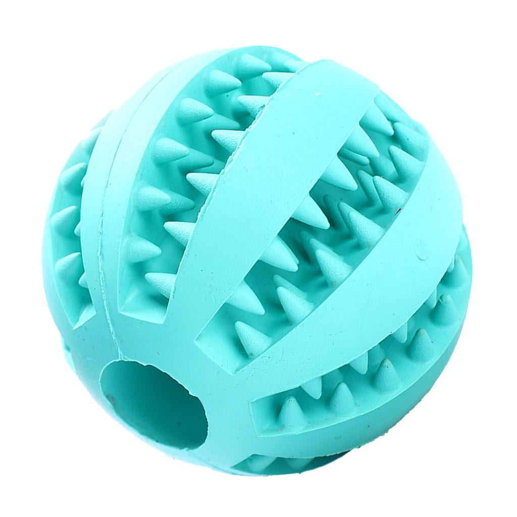 Snack Toy Fillable Treat Ball Chew Toy Rubber Dog Ball for Large And Small Dogs Blue