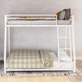 thumbnail image 2 of Churanty Twin over Full Metal Floor Bunk Bed,White, 2 of 6