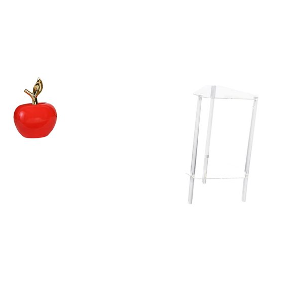 Estatua,Escultura de fruta artificial,estatua y artesanía,Mesita de noche,Mesa auxiliar de acrílico transparente,mesa auxiliar transparente de 2 niveles,Mesa pequeña de acrílico,mesita de
