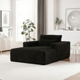 thumbnail image 6 of GIKPAL 75 Inch Oversized Sleeper Sofa Bed, Plush Corduroy Fabric Sectional Sofa with Backrest Pillow & No Assembly Required, Modern Sleeper Couch for Living Room, Black, 6 of 10