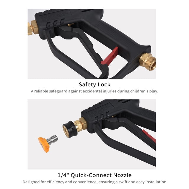 Car washing machine,Psi Pressure 5 Color Pressure Pressure Psi Max Pressure 4000 Psi Quick Car 1/4 Quick Car Pressure Color Quick Spray 1/4 Nozzles Spray Psi Max With 5 Kit 4000