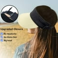 thumbnail image 3 of Femmes Paille Pare-Soleil Chapeau Large Bord Protection UV Plage Cap Pliable Packale, 3 of 6