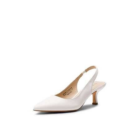 

Women’s Closed Toe Kitten Heels Pointed Toe Slingback Low Heels Dress Bridal Wedding Pumps Shoes Women‘s Footwear