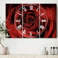 thumbnail image 3 of Designart 'Red Rose Petals with Rain Droplets' Traditional Wall Clock, 3 of 3