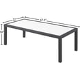 thumbnail image 4 of Afuera Living Contemporary White Wood Outdoor Patio Coffee Table, 4 of 5