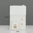 thumbnail image 3 of 1Pcs Ceramic Christmas Village Set,Christmas Village,White Village Houses for Xmas Winter Holiday Fireplace Tabletop Decor(#016), 3 of 6