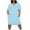Light Blue, variant on Qiopertar Plus Size Casual Dress for Women V-Neck Short Sleeve Knee Length Sundresses with Pockets Solid Color Loose Fit Summer Vacation, Light Blue L