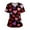 35# Red, variant on Valentines Tops for Women Heart Printed Stretchy Scrubs V Neck Short Sleeve Nursing Working Uniform with Pocket 2025 Purple S