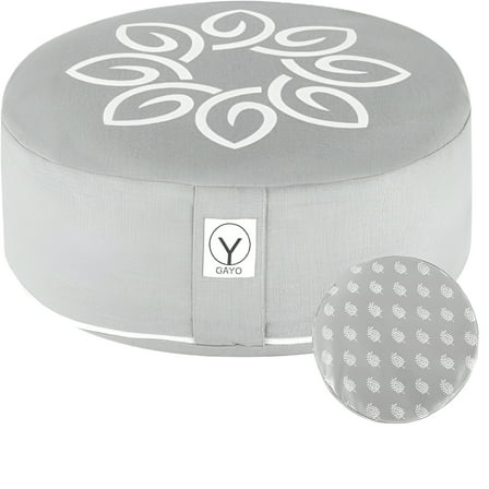 Y O GAYO 16" Round Premium Buckwheat Meditation Cushion,Decorative Floor Pillow