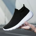 thumbnail image 5 of CAICJ98 Men Slip On Shoes Lightweight Breathable Casual Shoes Knit Walking Shoes Anti-Slip Running Shoes Men White,10.5, 5 of 7