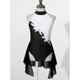 thumbnail image 3 of CHICTRY Kid Girls Ballet Gymnastics Leotard Dress Rhinestone Sequins Lyrical Dance Figure Skating Costume Black 14, 3 of 7