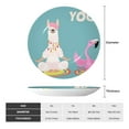 thumbnail image 2 of Bingfone Animal Meditation Print Bone China Dinner Decorative Plates,Handmade Ceramic Dinner Plate with Stand for Home Club-7in, 2 of 6