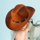 thumbnail image 5 of Sombrero de vaquero occidental Strade Fareast Limited con cordón de viento ala ancha marrón, 5 of 8
