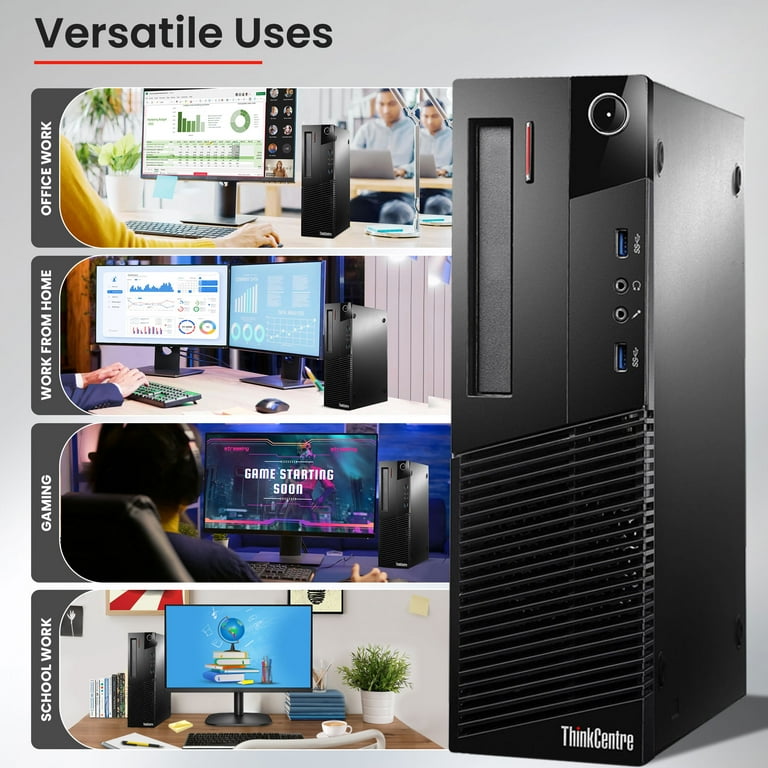 Restored Lenovo ThinkCentre M83/M93 Desktop Gaming PC, Intel i5