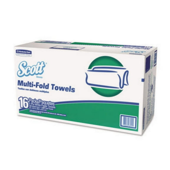 Kimberly Clark KCC08009 9.2 x 9.4 in. Multi-Fold Towels, Absorbency Pockets - 1-Ply, White
