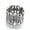 Silver, variant on Unisex Ring Titanium Steel Electroplated Geometric Ring Wide Face Fashion Statement Ring Hollow Design Band Jewelry 13mm Width Ring for Men and Women