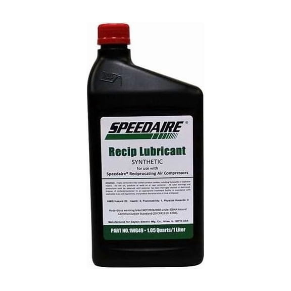 Speedaire Compressor Oil,1 qt 1WG49