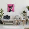 thumbnail image 2 of Stupell Industries Bold Pink Chihuahua Portrait Painting Luster Gray Floating Framed Canvas Print Wall Art, Design by Lucia Stewart, 2 of 6