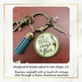 thumbnail image 4 of Brave Adult Female Jewelry With Wings She Flies Style Blue Tassel Gutsy Goodness Bronze Metal Keychain, 4 of 8