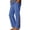 Blue, variant on Summer Womens Pants Lightweight Casual Drawstring Elastic Waist Lounge Trousers Trendy Side Tie Knot Split Slit Palazzo Pants with Pockets