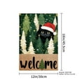 thumbnail image 4 of JOOCAR Black Cat in Santa Hat Christmas Tree Garden Flag Welcome Sign for Winter Christmas Home Outdoor Garden Yard Door Decor 12x18 inch, 4 of 5