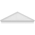 thumbnail image 3 of Ekena Millwork 62"W x 22-3/8"H x 2-3/4"P (Pitch 6/12) Peaked Cap Sunburst Architectural Grade PVC Combination Pediment, 3 of 8