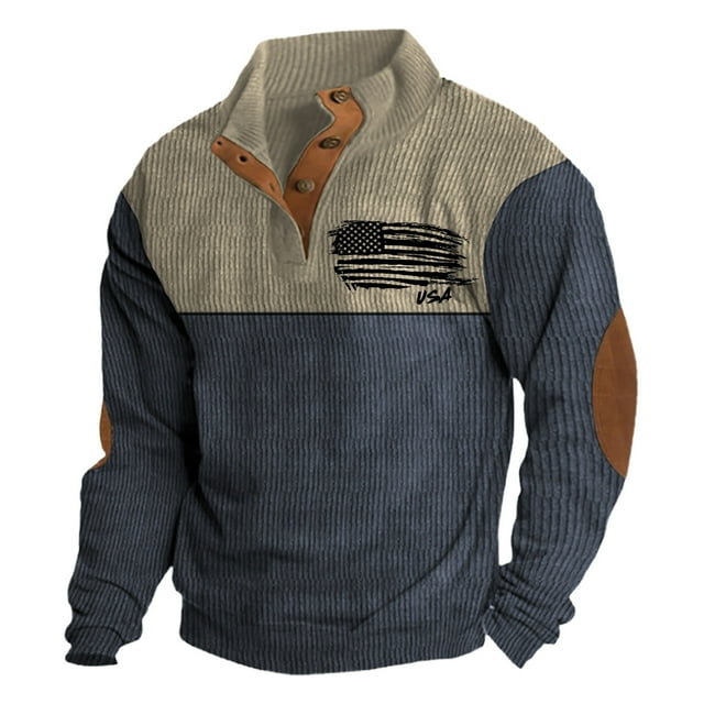 Chandail en Molleton Sans Capuche pour Hommes pour un Confort et un Style Quotidiens - Chandail à Manches Longues Col Rond Décontracté Mode Urbaine
