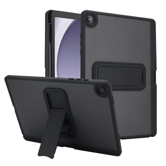 TECH CIRCLE for Samsung Galaxy Tab A7 Lite (8.7") SM-T220 Case, with Built-in Kickstand / Stylus Pen Holder, Slim Fit Lightweight Protective Clear Tablet Back Cover Case, Black