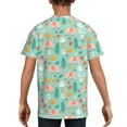 thumbnail image 5 of Wukai Elephant and Flowers Youth Unisex Short Sleeve T-Shirt for Boys, Girls, Teens, and Kids-Small, 5 of 7