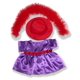 thumbnail image 1 of The Bear Mill Red Hat Purple Dress - 6007 Se adapta a los osos de 15 "- 16" Incluye Build a Bear y rellena tus propios animales. The Bear Mill 611265000577, 1 of 1