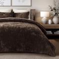 thumbnail image 6 of EVERGRACE Velvet Quilt Set California King 118'' x 106'', Luxurious Soft Striped Channel Bedding Set, Lightweight Velvet Comforter for All Season, Oversized Bedspread Coverlet with 2 Shams, 6 of 8