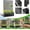 Black Horizontal, variant on Historyli Metal Planter Boxes, with Trellis Privacy Screen, Galvanized Raised, without wheels & Drainage Holes, White