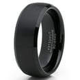 thumbnail image 2 of Metal Masters Mens Solid Black Tungsten Wedding Band Ring Dome 8mm Comfort-fit, 2 of 8