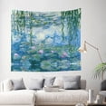 thumbnail image 3 of INVIN ART Tapestry Wall Hanging Art Home Decor, Water Lilies by Claude Monet Art Print Painting for Living Room Bedroom Bathroom Dorm, 3 of 5